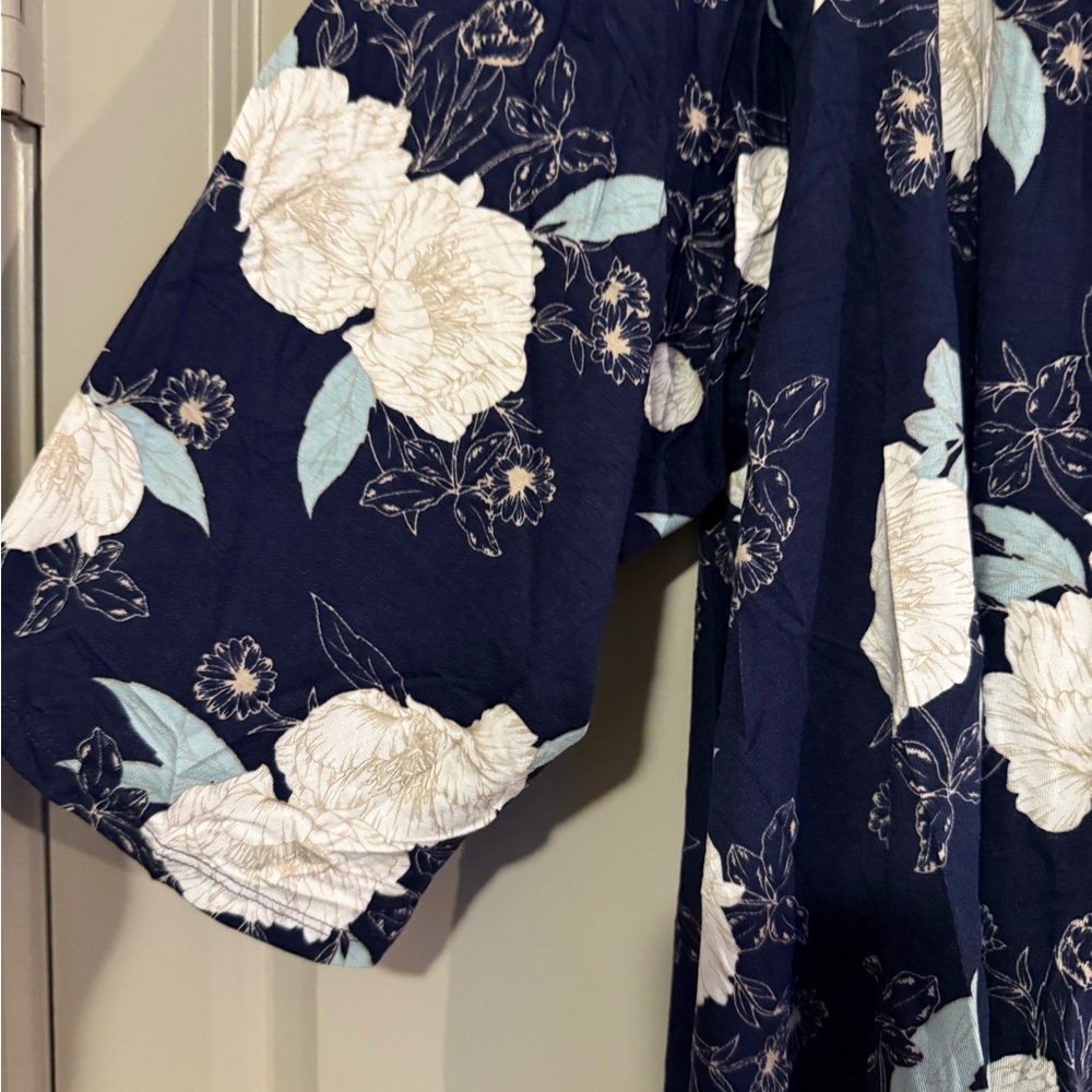 Torrid Navy and White Kimono Cardigan - Picture 4 of 5